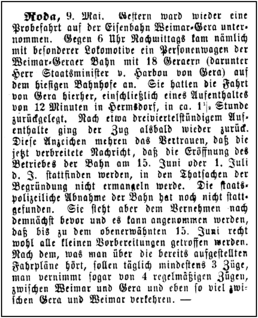 1876-05-09 Hdf Bahn Probefahrt